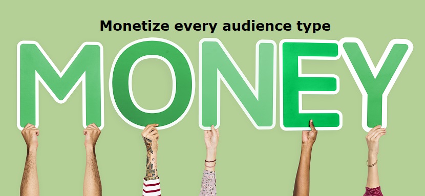 Monetize every Audience Type : Top Web Sites